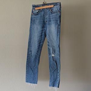 Levi Strauss distressed high waisted jeans